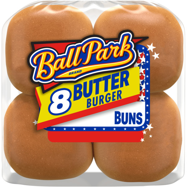 Ball Park 8 count, Butter Hamburger Buns
