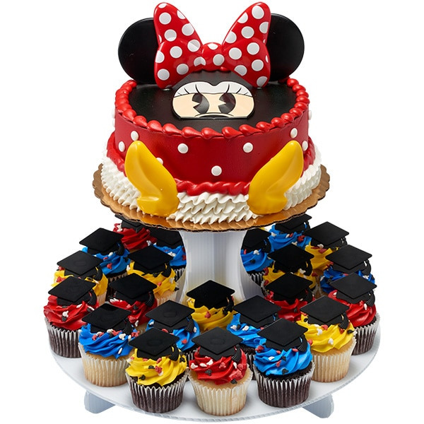 Minnie Graduation Cake Cupcake Combo With Buttercream Icing