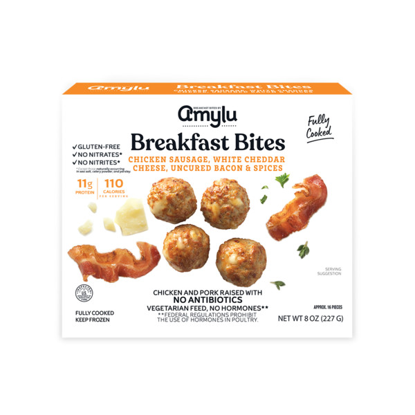 Amylu White Cheddar, Uncured Bacon & Spices Breakfast Bites