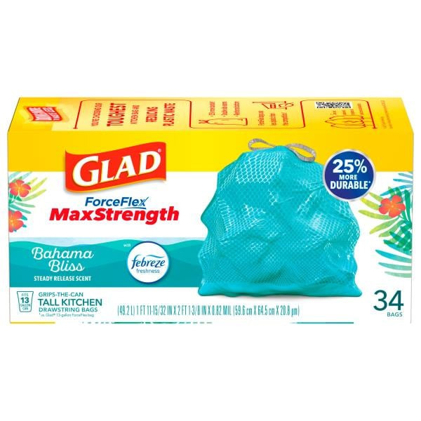 Glad ForceFlex MaxStrength Scented Kitchen Trash Bags