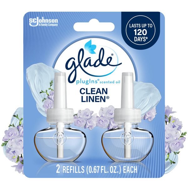 Glade PlugIns Scented Oil Refills, Air Freshener, Clean Linen