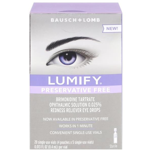 Bausch & Lomb Preservative Free Redness Reliever Eye Drops