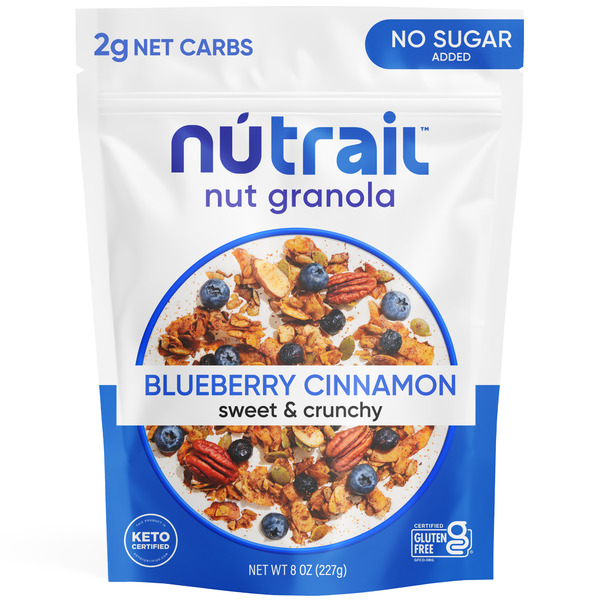 NuTrail Blueberry Cinnamon, No Sugar Added, Nut Granola