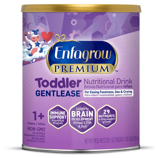 Enfagrow Gentlease Toddler Nutritional Drink, with Omega-3 DHA, Powder Can