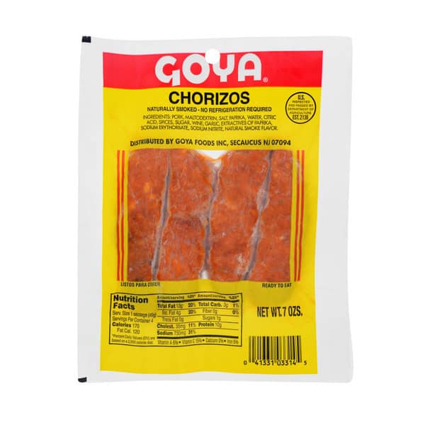 Goya Chorizos, Naturally Smoked