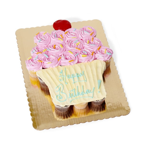 Cupcake Happy Birthday Pull Apart Cupcakes 24Ct with Buttercream Icing