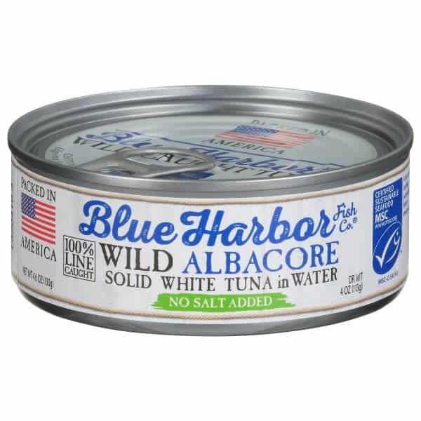 Blue Harbor Fish Co. Solid White Wild Albacore Tuna in Water, No Salt Added Can