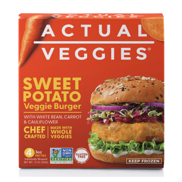 Actual Veggies Sweet Potato Veggie Burger