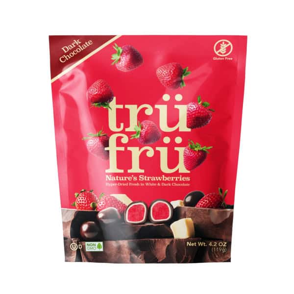 Tru Fru Nature's Strawberries Hyper-Dried Fresh in Dark & White Chocolate