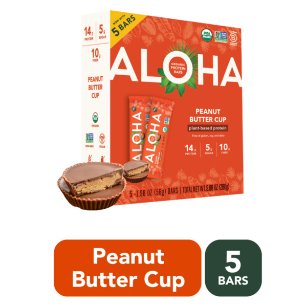 Aloha Protein Bars, Organic, Peanut Butter Cup