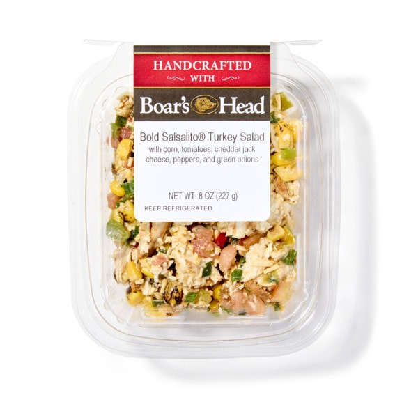 Boar's Head Bold Salsalito Turkey Salad With Corn Tomatoes Cheddar Jack Cheese Peppers And Green Onions