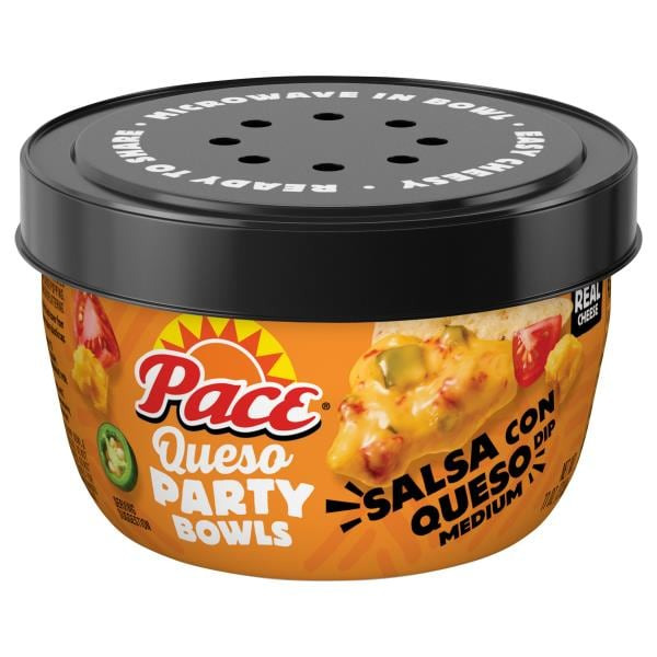 Pace Salsa Con Queso Medium Microwavable Bowl