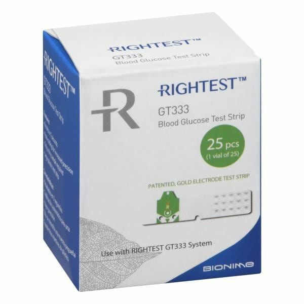 Bionime Rightest Blood Glucose Test Strips, GT333