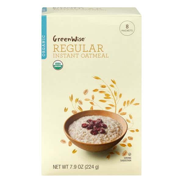 GreenWise Oatmeal, Instant, Organic, Original