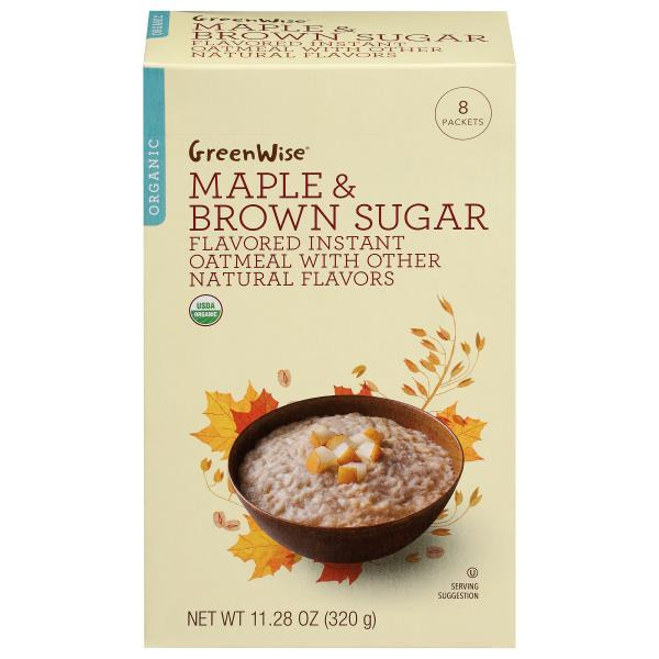 GreenWise Instant Oatmeal Maple And Brown Sugar