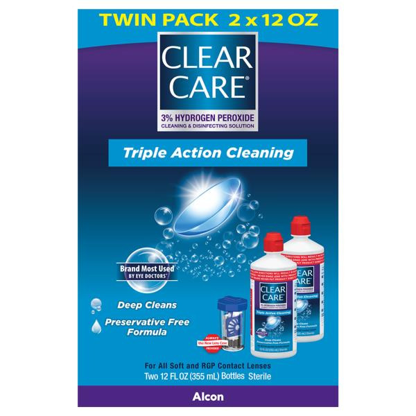 Alcon CLEAR CARE Triple Action Cleaning & Disinfecting Solution Twin Pack