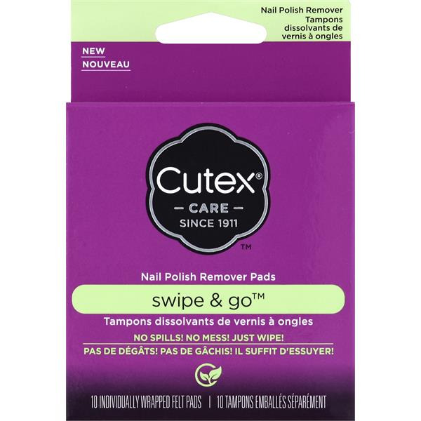 Cutex Nail Polish Remover Pads, Swipe & Go