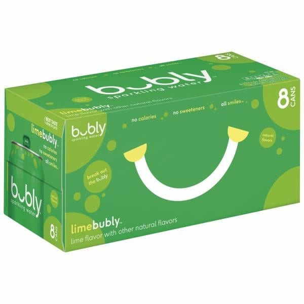 bubly Sparkling Water, Lime - Pack