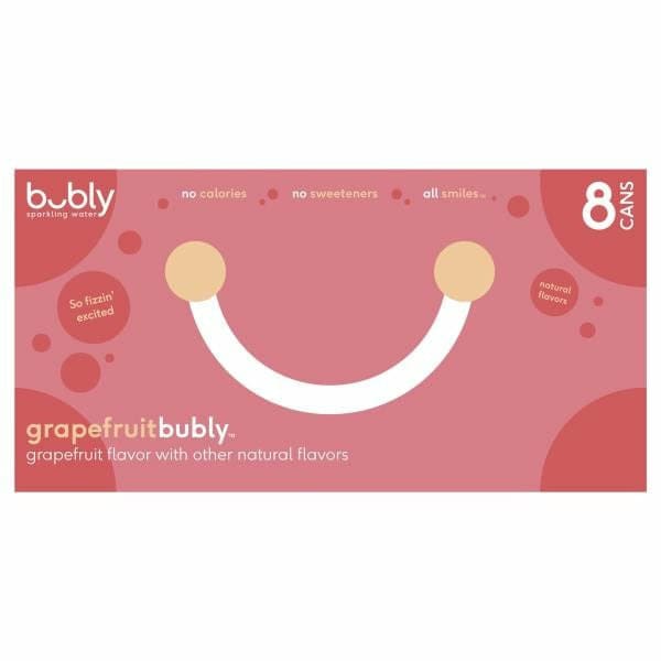 bubly Sparkling Water, Grapefruit - Pack