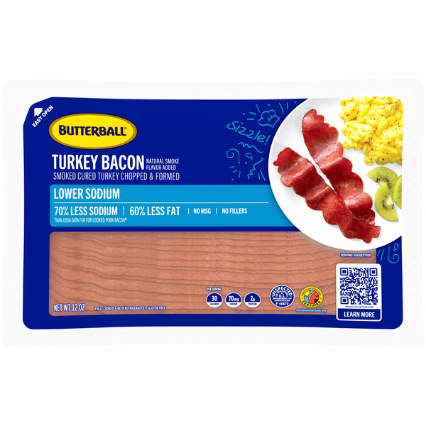 Butterball Lower Sodium Turkey Bacon