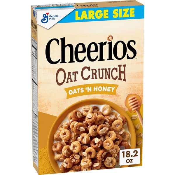 Cheerios Oat Crunch Oats 'N Honey Large Size Cereal
