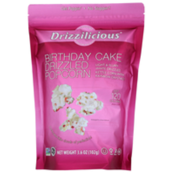Drizzilicious Premium Drizzled Kettle Popcorn, Birthday Cake