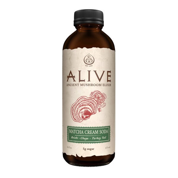 Alive Mushroom Elixir Matcha Cream Soda