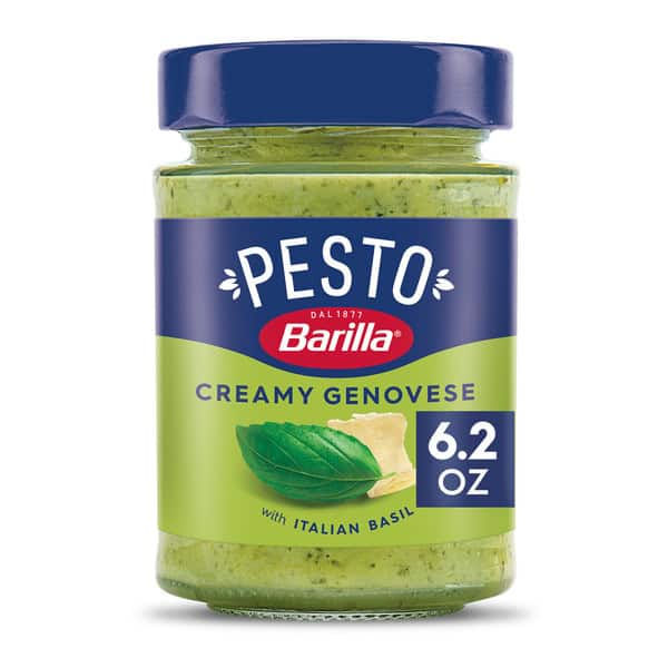 Barilla Creamy Genovese Pesto Sauce - Made with Fragrant Basil & Freshly Grated Cheeses