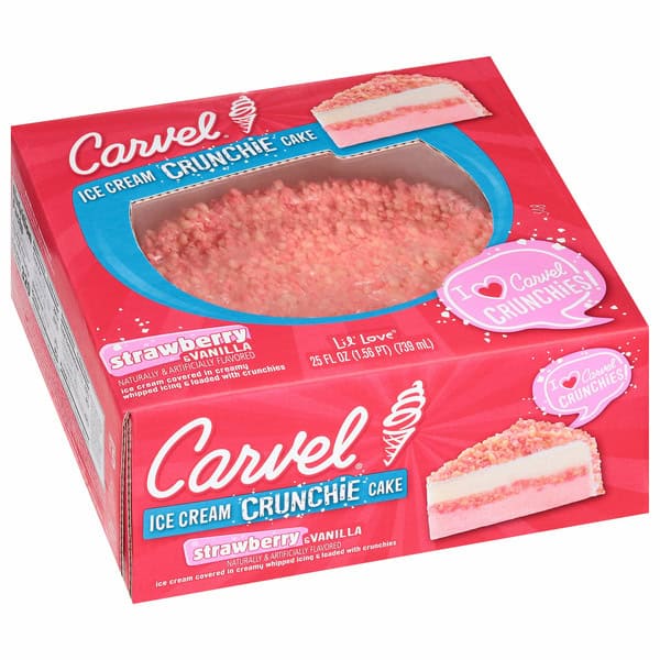 Carvel Lil' Love Strawberry & Vanilla Ice Cream Crunchie Cake
