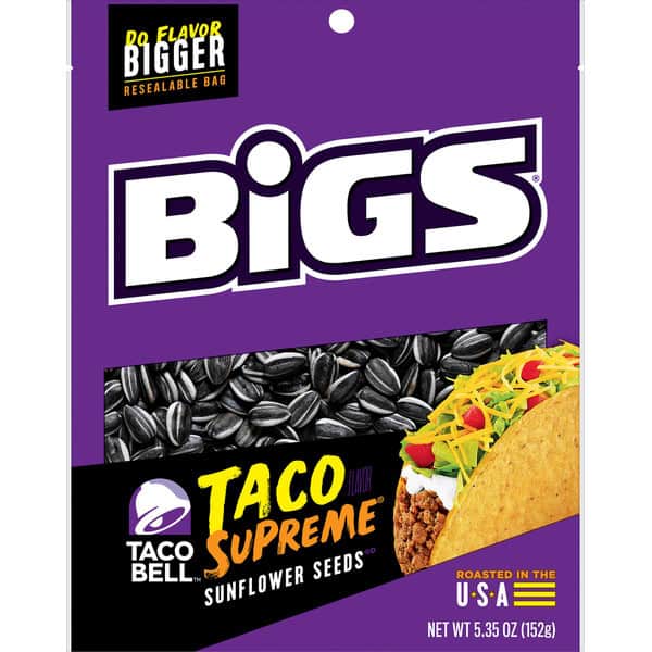 BIGS Sunflower Seeds, Taco Bell Taco Supreme