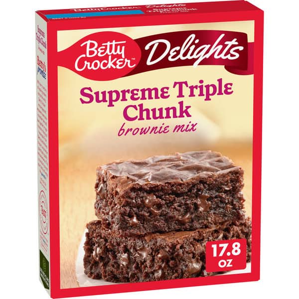 Betty Crocker Delights Supreme Triple Chunk Brownie Mix