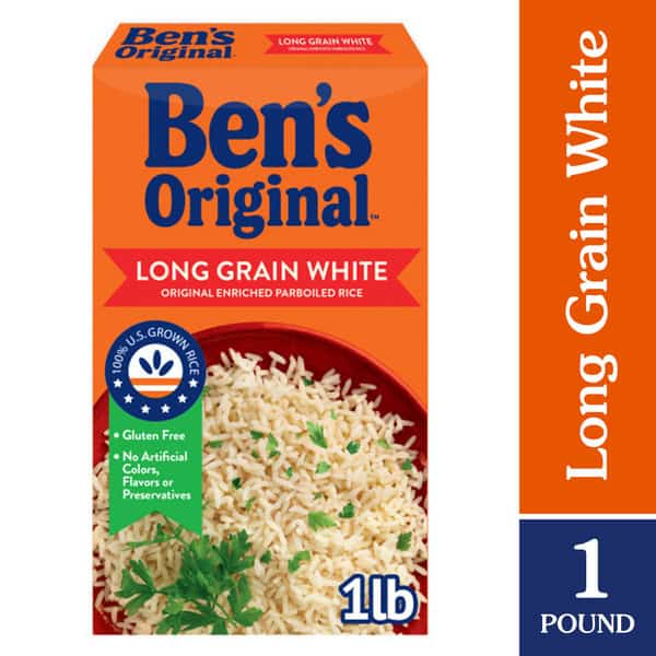 Ben's Original Converted Brand Enriched Long Grain White Rice Parboiled Rice