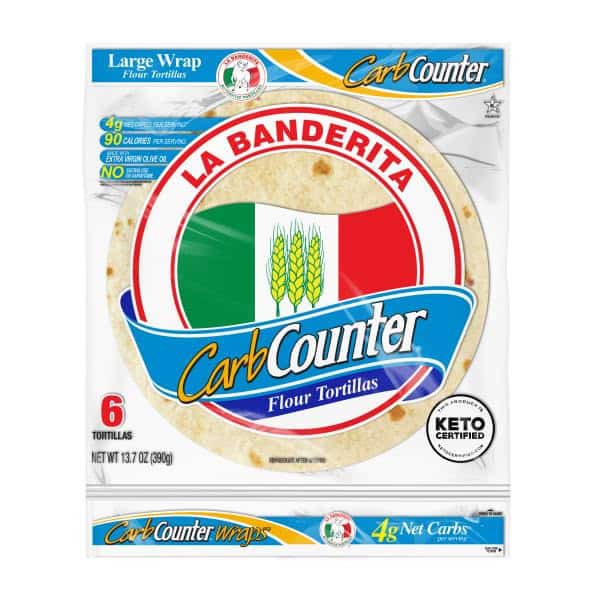La Banderita Carb Counter 10 Low Carb Tortilla, Keto Certified