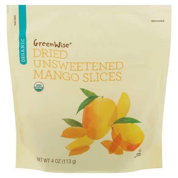 GreenWise Mango, Organic, Dried Unsweetened, Slices