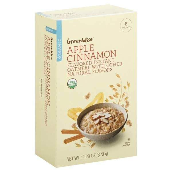 GreenWise Oatmeal, Organic, Apple Cinnamon