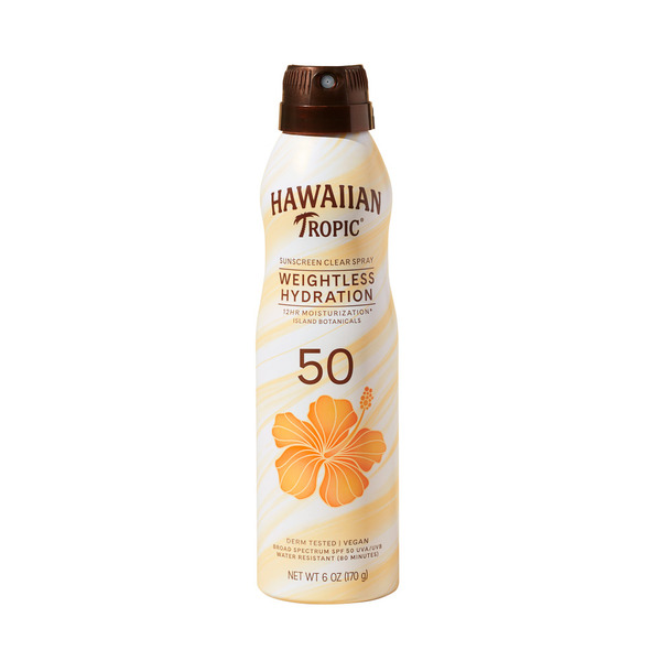 Hawaiian Tropic Clear Spray Sunscreen, SPF 50