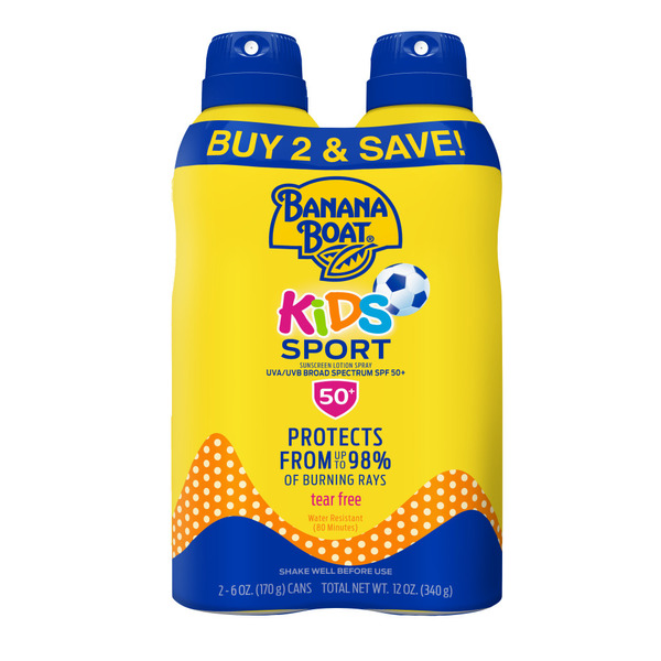 Banana Boat Sport Sunscreen Spray ,SPF 50, Twin Pack