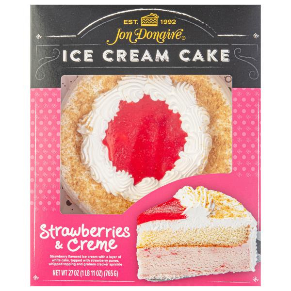 Jon Donaire Ice Cream Cake, Strawberry & Creme