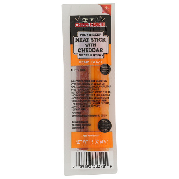 Cheesewich Meat Stick & Cheddar Chs