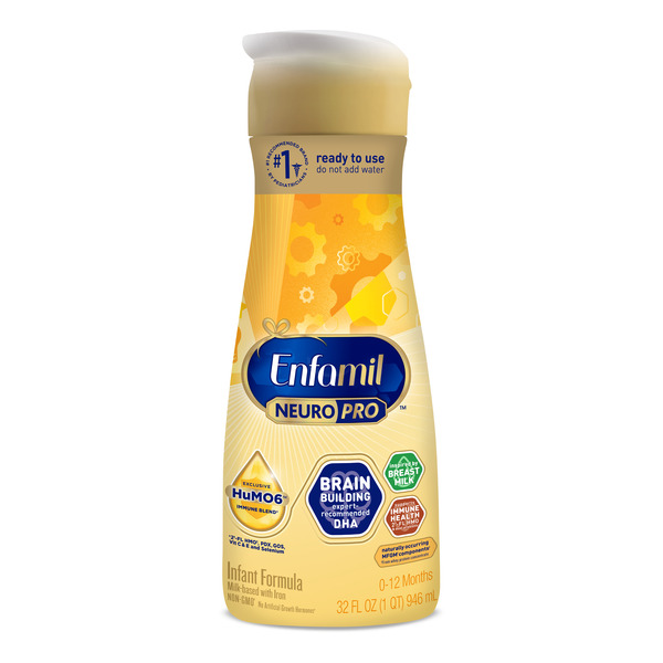 Enfamil® NeuroPro Formula, Prebiotic Immune Blend with 2'FL HMO, Nursette Bottle