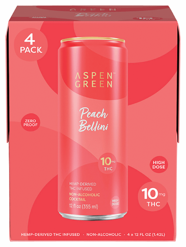 Aspen Green THC 10mg Peach Bellini