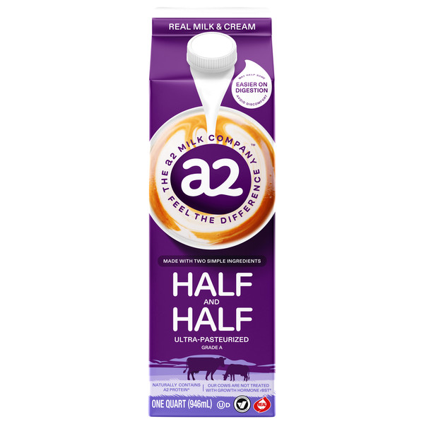 a2 Milk Half and Half, Ultra-Pasteurized