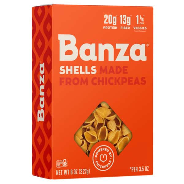Banza Shells Pasta, Gluten Free, High Protein, Lower Carb