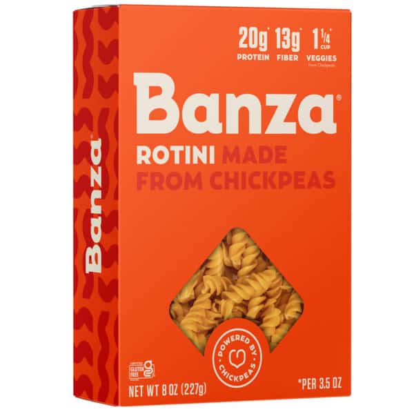 Banza Rotini Pasta, Gluten Free, High Protein, Lower Carb