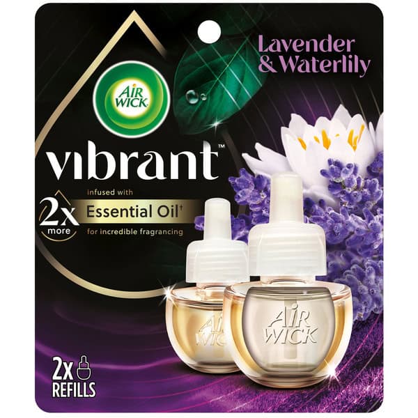 Air Wick® Vibrant Plug in Scented Oil Refill, Lavender & Waterlily, Air Freshener