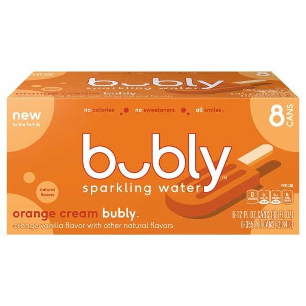 bubly Sparkling Water, Orange Cream