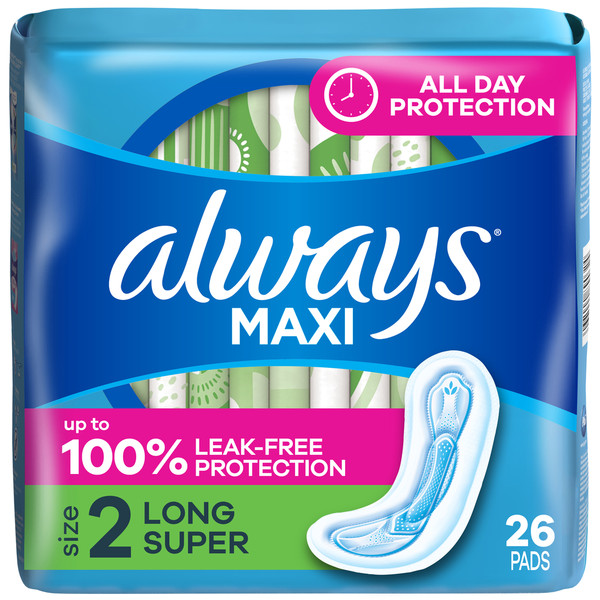 Always Maxi Pads without Wings, Size 2