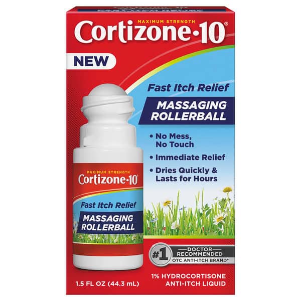 Cortizone 10 Anti-Itch Liquid, Massaging Rollerball, Maximum Strength
