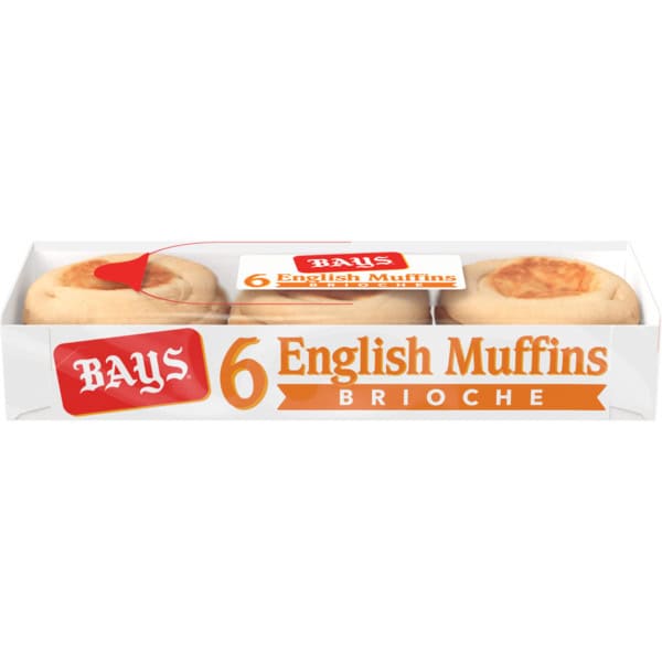 Bays 6 count, Brioche Pre-sliced English Muffins , Refrigerated