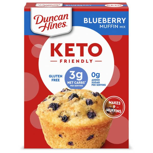 Duncan Hines Keto Friendly Blueberry Muffin Mix, Baking Mix